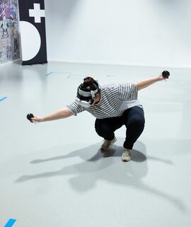 Feier des Design- und Marketingteams mit der IT-Abteilung gemeinsam in einer VR-Arena in Dortmund.